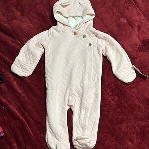 Cozy Pink Quilted Kids One Piece